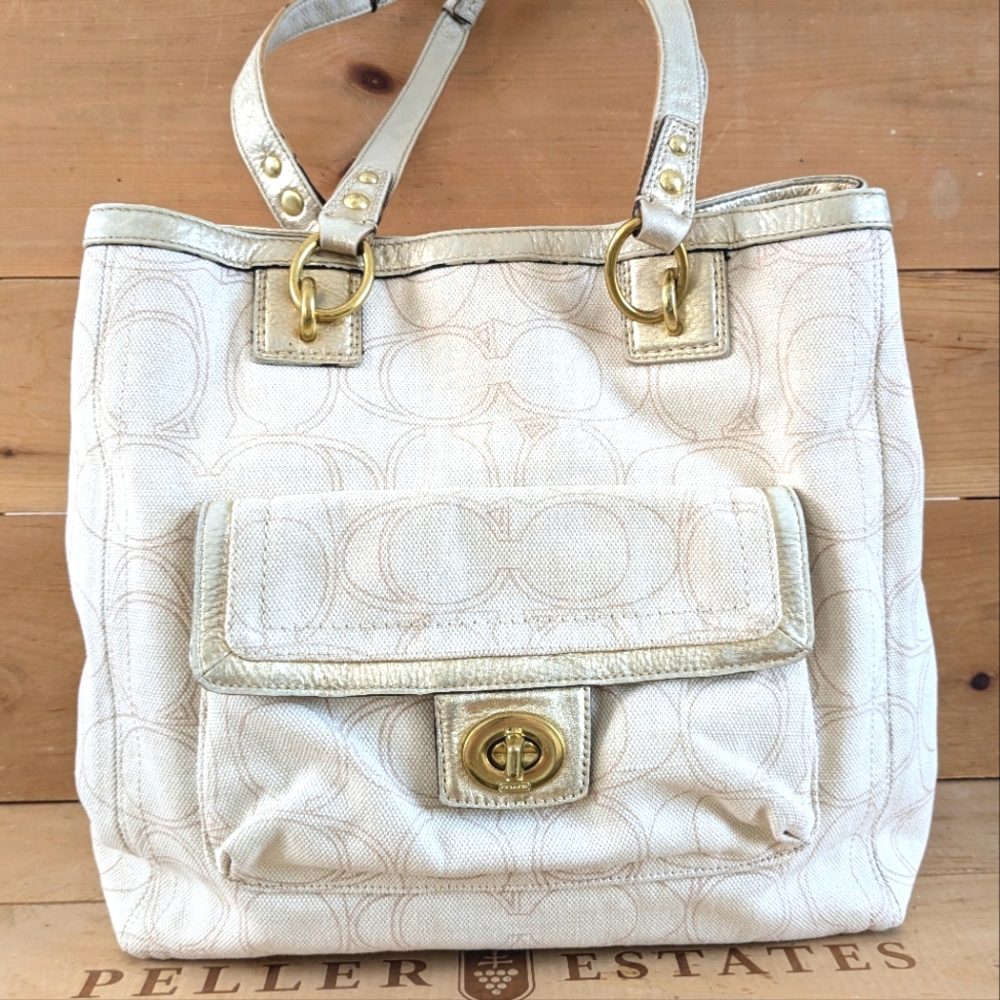 Coach Linen Penelope Satchel